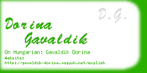 dorina gavaldik business card